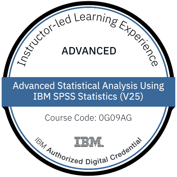 Advanced Statistical Analysis Using IBM SPSS Statistics (V25) - Code: 0G09AG