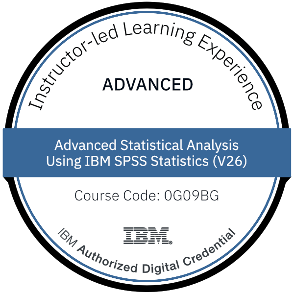 Advanced Statistical Analysis Using IBM SPSS Statistics (V26) - Code: 0G09BG