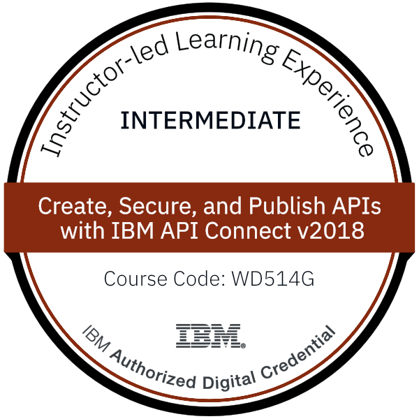 Create, Secure, and Publish APIs with IBM API Connect v2018 - Code: WD514G