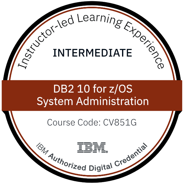 Db2 10 for z/OS System Administration - Code: CV851G