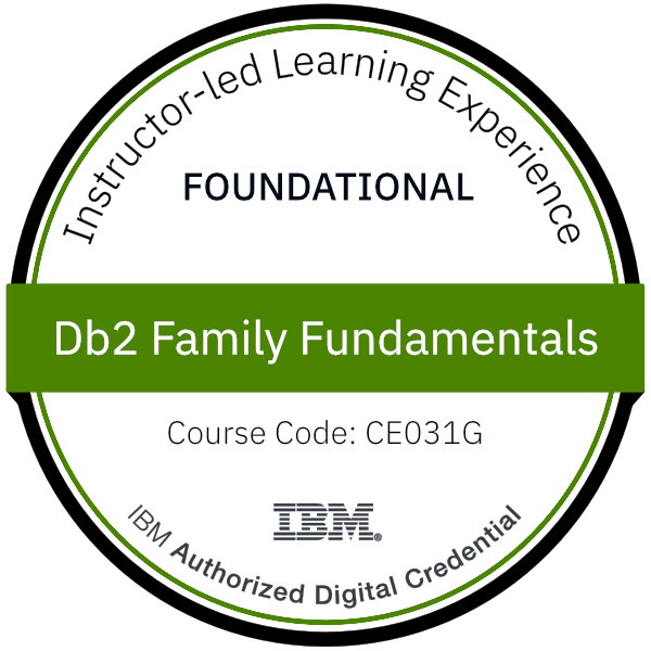 Db2 Family Fundamentals - Code: CE031G