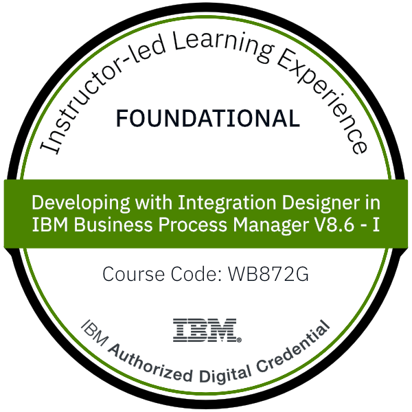 Developing with Integration Designer in IBM Business Process Manager V8.6 - I - Code: WB872G