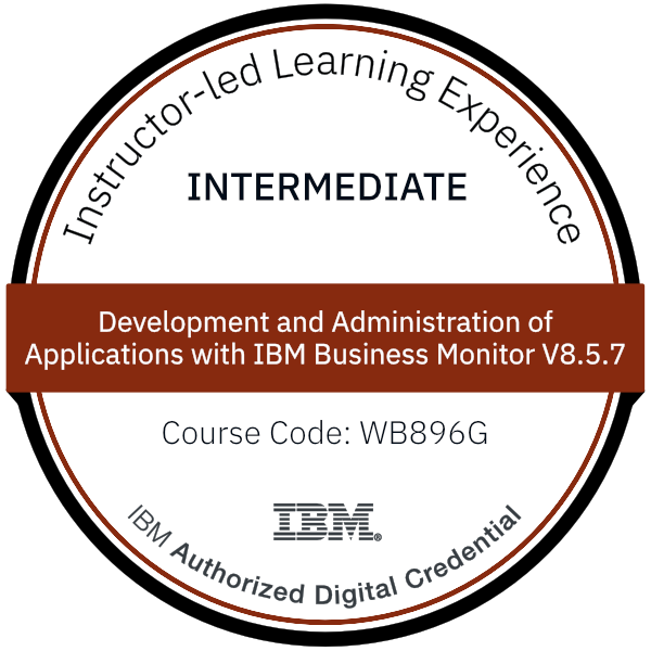 Development and Administration of Applications with IBM Business Monitor V8.5.7 - Code: WB896G Development and Administration of Applications with IBM Business Monitor V8.5.7 - Code: WB896G