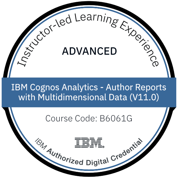 IBM Cognos Analytics - Author Reports with Multidimensional Data (V11.0) - Code: B6061G
