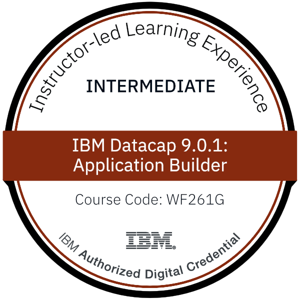 IBM Datacap 9.0.1: Application Builder - Code: WF261G