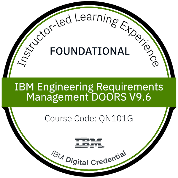 IBM Engineering Requirements Management DOORS V9.6 - Foundation - Code: QN101G