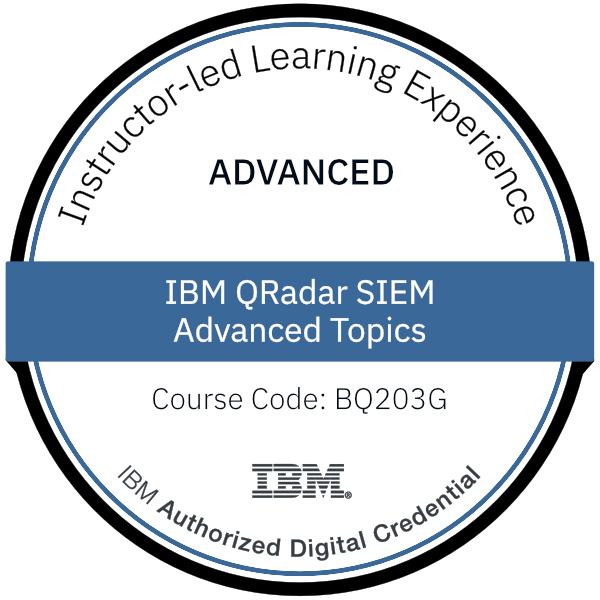 IBM QRadar SIEM Advanced Topics - Code: BQ203G