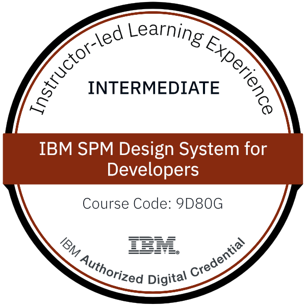 IBM SPM Design System for Developers - Code: 9D80G