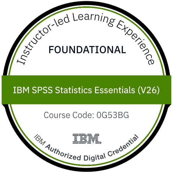 IBM SPSS Statistics Essentials (V26) - Code: 0G53BG