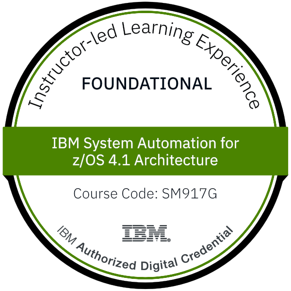 IBM System Automation for z/OS 4.1 Architecture - Code: SM917G IBM System Automation for z/OS 4.1 Architecture - Code: SM917G