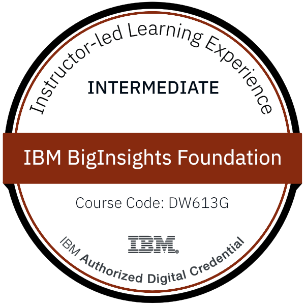 IBM BigInsights Foundation - Code: DW613G