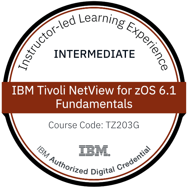 IBM Tivoli NetView for zOS 6.1 Fundamentals - Code: TZ203G