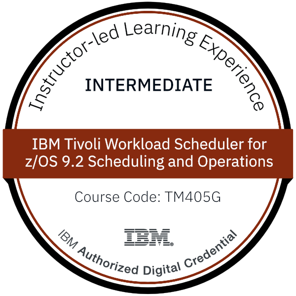 IBM Tivoli Workload Scheduler for z/OS 9.2 Scheduling and Operations - Code: TM405G