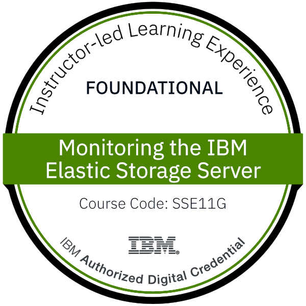 Monitoring the IBM Elastic Storage Server - Code: SSE11G