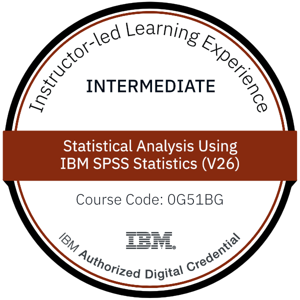 Statistical Analysis Using IBM SPSS Statistics (V26) - Code: 0G51BG