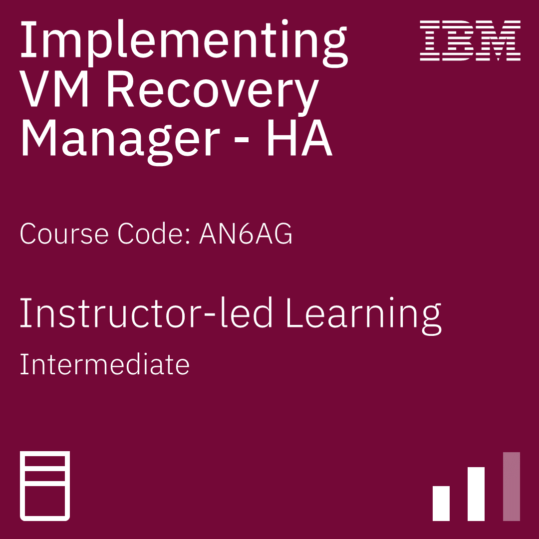 Implementing VM Recovery Manager - HA - Code: AN6AG