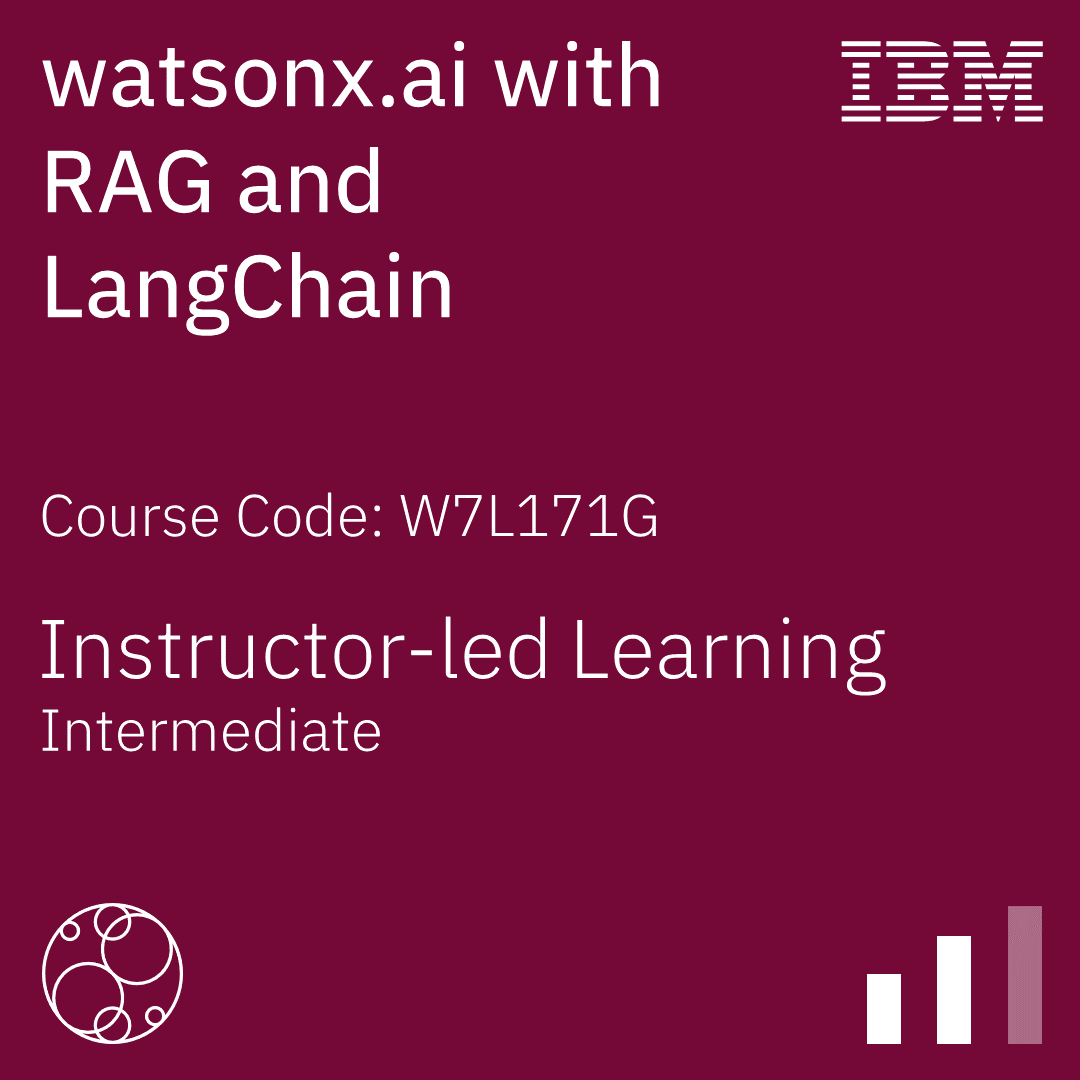 watsonx.ai with RAG and LangChain - Code: W7L171G watsonx.ai with RAG and LangChain - Code: W7L171G