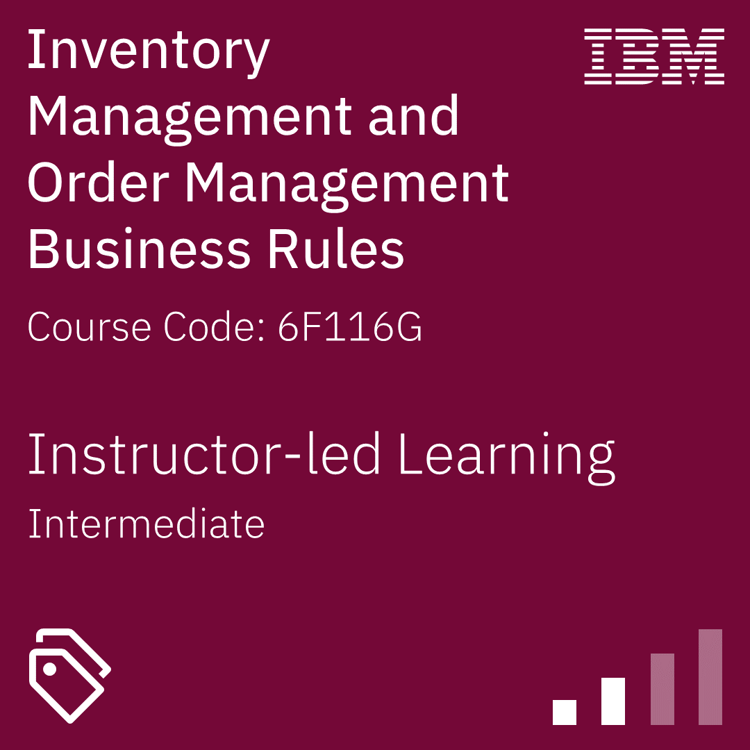 Inventory Management and Order Management Business Rules - Code: 6F116G Inventory Management and Order Management Business Rules - Code: 6F116G