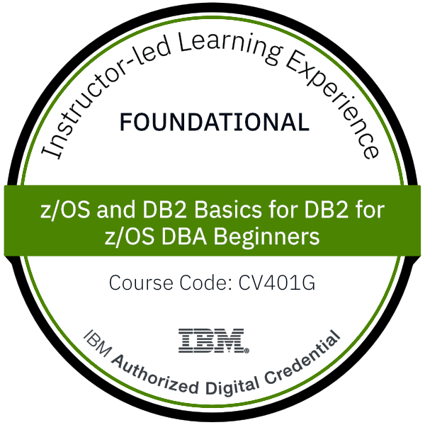 z/OS and DB2 Basics for DB2 for z/OS DBA Beginners - Code: CV401G