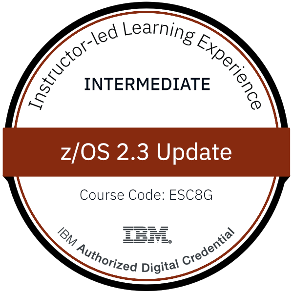 z/OS 2.3 Update - Code: ESC8G z/OS 2.3 Update - Code: ESC8G